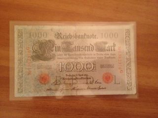 Germany 1000 Mark Banknote 1910 Paper Money photo