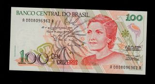 Brazil 100 Cruzeiros (1990) Pick 228 Unc. photo