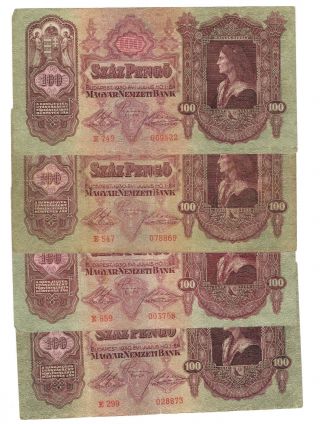 Hungary 100 Pengo Note,  1930 P98 Old World Currency photo
