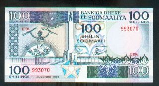 Somalia 100 Shilin 1989 Pick 35d Au - Unc. photo