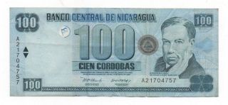 Nicaragua 100 Cordobas 2002 Pick 194 Look Scans photo