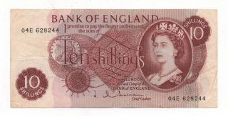 Great Britain England 10 Shilling 1962 - 1966 Pick 373 B Look Scans photo
