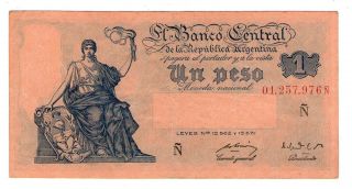 Argentina Note 1951 1 Peso Series Ñ - P 262 - B 1842 photo