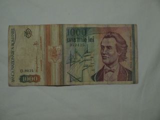 1993 Romania 1000 Lei Banknote photo