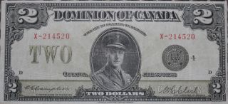 1923 Dominion Of Canada $2 Prince Edward Vf Black Seal Grp 4 photo
