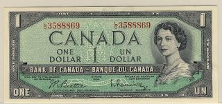 1954 Bc - 37b (l/oprefix) $1.  00 Modified Portraitbanknote Unc - Short Run Prefix photo