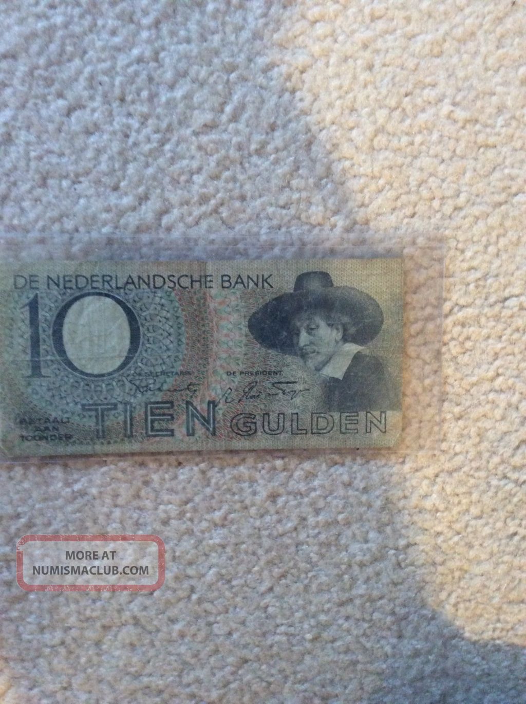 Banknote Netherlands 10 Guilders Europe photo