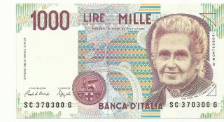 Italy - 1990 - 1.  000 Lire - Unc photo