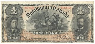 Canada Dominion 1898 $1.  00 Vf Dc - 13c Boville photo
