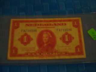 Nederland Muntbiljet 1943 One Dollar Note photo