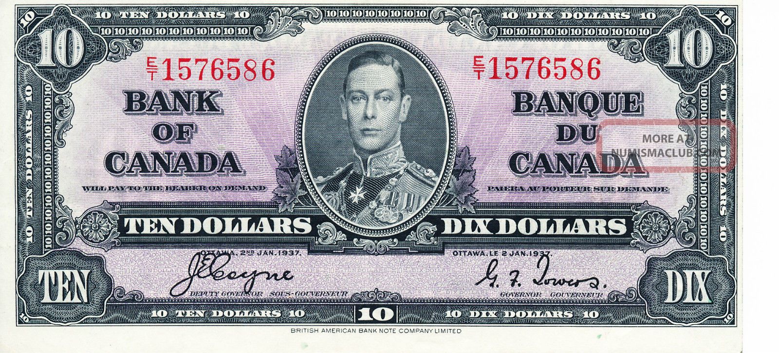 1937-canadian-paper-money-10-dollar-bill-almost-uncirculated-valued