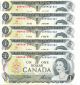 10 X 1973 Canadian Paper Money $1 Dollar Bill Crisp & Uncirculated In Sequence Canada photo 1