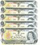 10 X 1973 Canadian Paper Money $1 Dollar Bill & Uncirculated In Sequence Canada photo 1