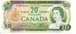 1969 Canadian Paper Money $20 Dollar Bills 