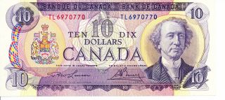 1971 Canadian Paper Money $10 Dollar Bills,  Crisp & Uncirculated photo