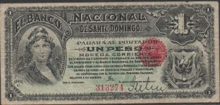 Dominican Republic,  1 Peso,  Nd.  1889,  S 131,  Series C,  Rare photo