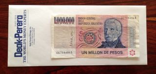 Argentina Specimen $1,  000,  000 Pesos Banknote,  See Photos photo