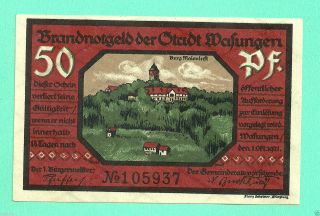 Germany Wasungen 50 Pfg.  1921 Notgeld Unc Gem Crisp 105937 photo