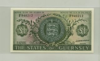 1970 The States Of Guernsey One Pound Gem - Uncirculated photo