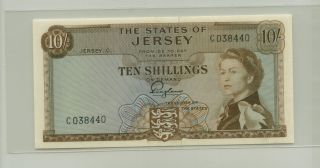 1963 The States Of Jersey Ten Shillings Gem - Uncirculated photo