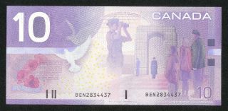 $10 Prefix Ben Bc - 63c C - Unc / G - Unc Bank Of Canada 2003 photo