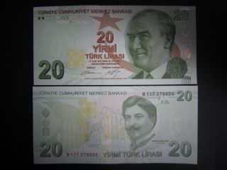 Turkey P - 224 2013 (2009) 20 Lira (gem Unc) Signature photo