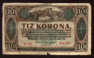 Hungary - 10 Korona 1920 Bank Note photo