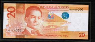 Nj 1000000 2012 Philippines 20 Peso Ngc (generation Cu) Aquino Iii Solid No. photo