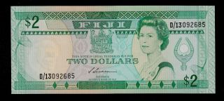 Fiji 2 Dollars (1988) D/13 Pick 87 Unc. photo