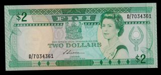 Fiji 2 Dollars (1988) D/7 Pick 87 Au - Unc. photo