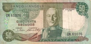 50$00 Escudos Angola Portugal Marechal Carmona 24 Novembro 1972 photo