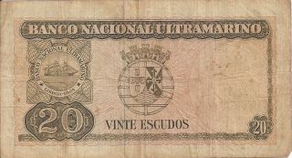 20$00 Escudos Timor Regulo D.  Aleixo 24 Outubro 1967 photo
