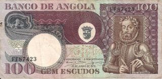 100$00 Escudos Angola Luiz Camoes 1973 photo