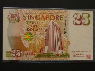 1996 Singapore Commemorative $25 Multicoloured Banknote Rare Unc With Folder photo