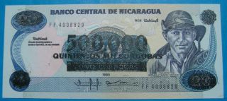 Gem Unc.  Nicaragua 500,  000 Cordobas 1985 photo