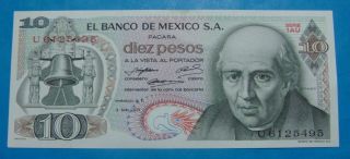 Gem Unc.  Mexico 10 Pesos 1971 photo