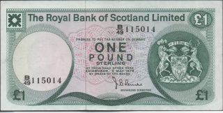 Scotland,  1 Pound,  2.  5.  1978,  P 336a,  Prefix B/49 photo