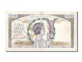 French Paper Money,  5000 Francs Victoire Type 1934 « Impression à Plat » photo