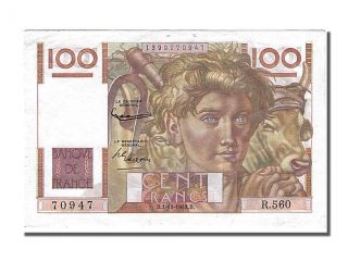 French Paper Money,  100 Francs Jeune Paysan photo