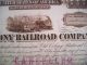 1888 Bond Old Colony Railroad Co Massachusetts $1000 Vignette Train & Ships Transportation photo 1