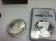 2012 - W Proof Early Release American Eagle 1 Oz Silver Dollar Ngc Pf 70 Ultra Cam Silver photo 8