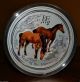 2014 1 Kilo Australian Year Of The Horse Lunar Series Colorized.  999 Pure Silver Australia photo 1