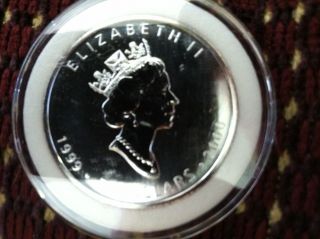 1 Oz.  Silver Maple Leaf $5 Dollar Coin 1999/2000 photo