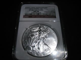 2012 Silver Eagle Early Releases Ms 70 Ngc photo