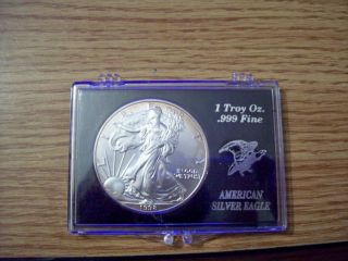 1998 American.  999 Fine Silver Eagle Coin photo