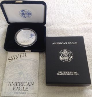 2000 American Eagle 1oz Silver Proof W/ And Display Box photo