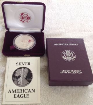 1987 - S Proof American Silver Eagle And photo