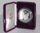 1989 S American Eagle Silver Dollar Proof With Case & Silver photo 1