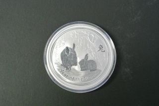 Australia 2011 Lunar Series Ii Year Of The Rabbit 2oz Silver Coin,  Perth photo