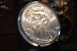 2012 Silver American Eagle 1 Oz Bu.  999 Fine Silver Coin 1 Troy Ounce Pure photo